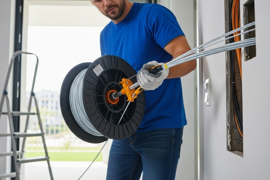 Eve Fiber Kablo Çektirme Daireye Fiber Kablo Çekmek 7 Daireye Fiber Kablo Çekmek